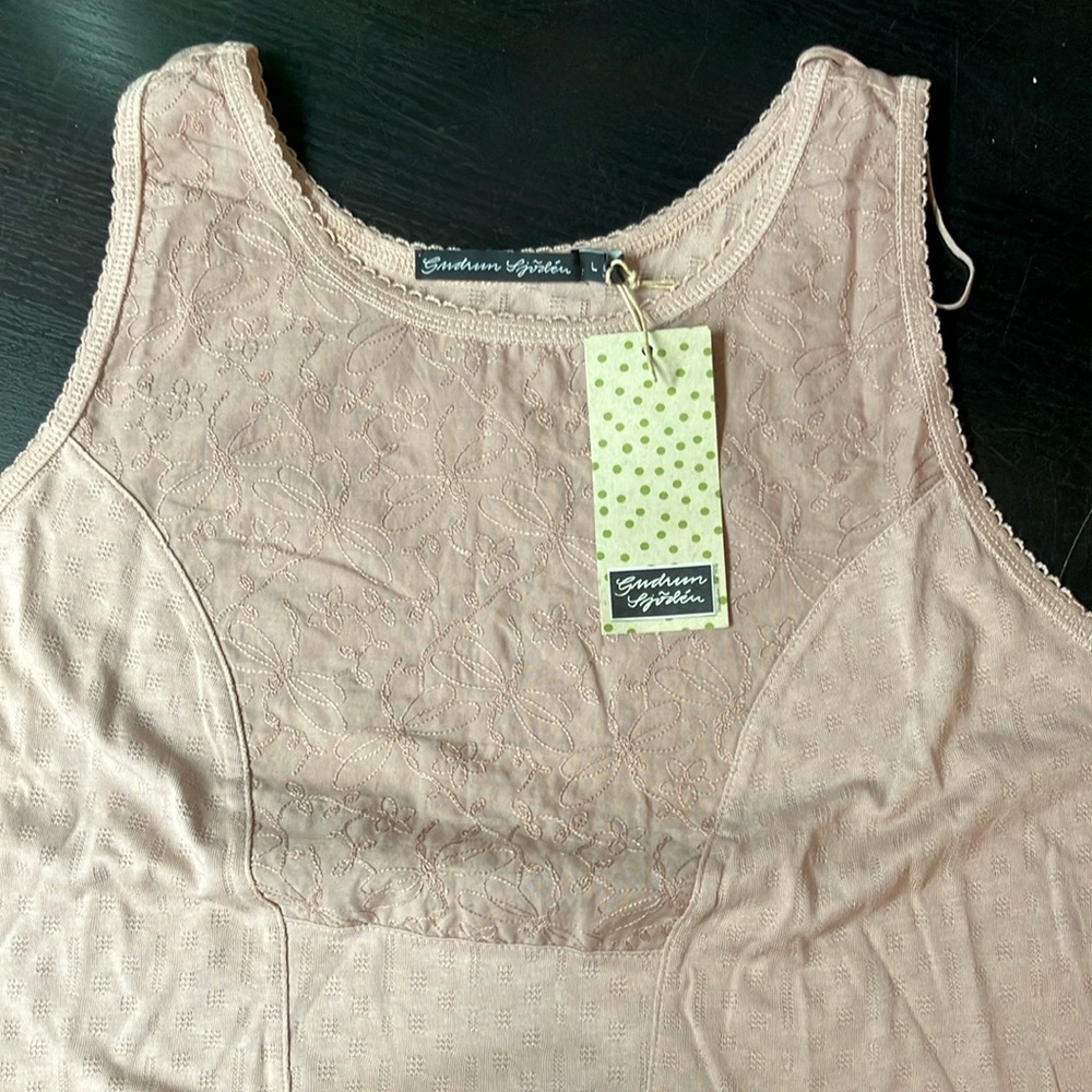 Gudrun Sjoden light pink pointelle dress L NEW